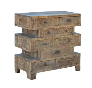 ตู้ลิ้นชักไม้มะม่วงแท้ ปรับระดับความสูงได้ เป็นมิตรกับสิ่งแวดล้อม ประหยัดพื้นที่ ประกอบง่าย สำหรับห้องนั่งเล่น - Product Image 2