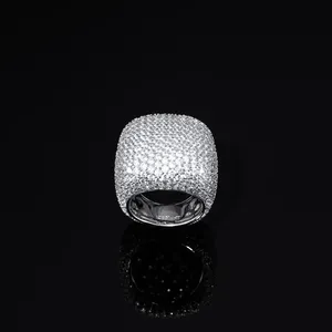 Anillo de Plata 925 con Diamante Cultivado en Laboratorio, Corte Brillante Redondo, Joyería de Lujo para Mujer, Color D - Product Image 3