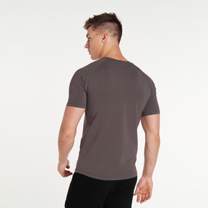 T-shirt personnalisé vintage 100 % coton épais uni style streetwear à manches courtes – Vêtement d'entraînement en gros - Product Image 3