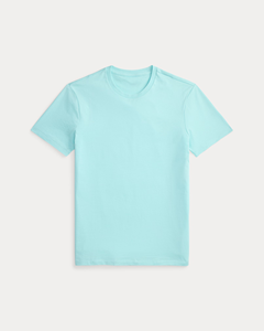 Wholesale Unisex Plain <b>Light</b> Blue Cotton T Shirt Custom Logo Printed Crew <b>Neck</b> Short Sleeve Casual Blank Tee for Men Women - Product Image 1