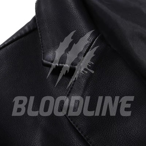 Men's Black PU <b>Leather</b> Blazer Slim Fit Turn-Down Collar Single Breasted Smart Casual <b>Jacket</b> Autumn Wear - Product Image 5