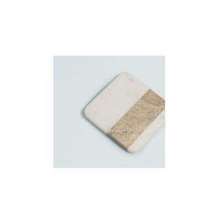 Juego de posavasos clásicos de madera y mármol para sala de estar moderna, elegantes protectores de superficie para muebles. - Product Image 2