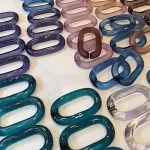Eslabones de Cadena de Resina Transparentes de Gran Tamaño y Coloridos para Decoración de Paredes, Separador de Ambientes, Accesorios para Cortinas, Todos los Colores Disponibles - Product Image 3