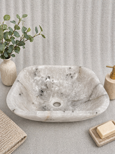 Handmade Luxury Oval Natural Agate Stone Bathroom Sink Vessel Wash <b>Basin</b> 36cm Crysta - Product Image 4