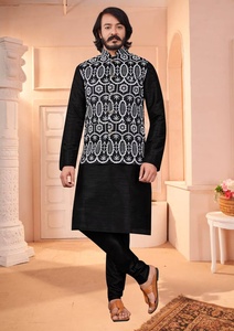 Pyjama Kurta à la mode ethnique de taille libre pour hommes indiens de superbe qualité coupe droite pour occasions de mariage directement du fournisseur indien - Product Image 3