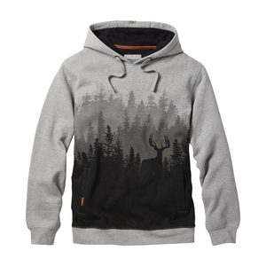 Sweat-shirt à capuche pour homme, imprimé cerf et forêt, en coton French Terry, décontracté, pour l'extérieur, coupe classique, manches longues, pull-over d'automne - Product Image 5