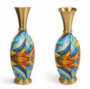 Venta Directa de Fábrica, Florero Moderno Hecho a Mano, Recubierto de Polvo Metálico, para Decoración del Hogar/Bodas - Product Image 4