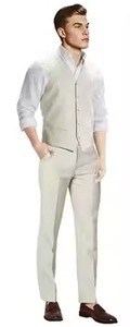 Men's British Style Single Breasted Velour Beaded <b>Pants</b> Suit - Product Image 6