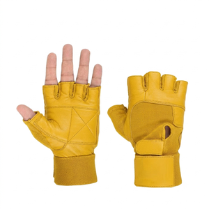 Gants de fitness demi-doigts en polyester antidérapants pour l'entraînement en salle de sport, unisexe, blancs, avec design à tirette, pour la musculation - Product Image 3