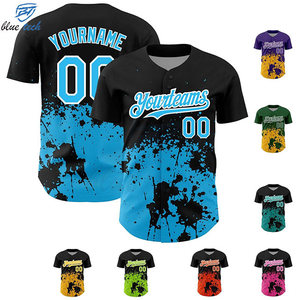 Men's Baseball Uniform Factory Producing Premium Polyester Heat-Transfer Printed Short Team Jerseys Custom Logo Printing OEM - Product Image 1