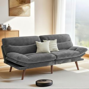 Sofá de 2 Plazas Tapizado de Lujo Estilo Mid-Century Personalizado con Reposabrazos de Madera para Muebles de Salón de Hotel - Product Image 1