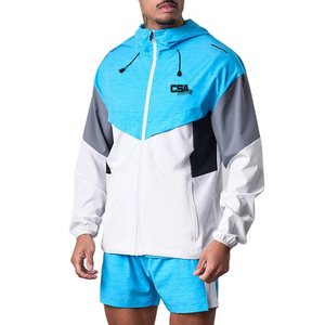 Conjunto Deportivo Corto Cortavientos de Alto Rendimiento para Hombre, Transpirable, Ligero, para Correr, Entrenamiento, Fitness, Dos Piezas - Product Image 1
