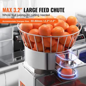 Spremiagrumi Automatico Commerciale da 120W in Acciaio Inox con Rubinetto, per 25 Arance al Minuto, 110V - Product Image 3