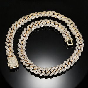 Best Selling 8mm 10mm 12mm 14mm Iced Out Hip Hop Diamond Shape Cuban Link Chain <b>Mens</b> Necklace <b>Bracelet</b> Jewelry Gift <b>For</b> Sale - Product Image 5