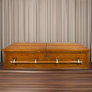 Ataúd de madera de Estilo Norteamericano de alta calidad CKT2001 Franklin Urna funeraria Vietnam DSP Fabricación directa Suministros funerarios - Product Image 4