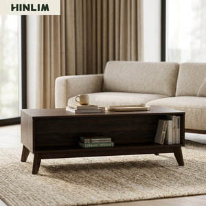 Modern Scandinavian Design Durable Laminated Board Coffee <b>Table</b> with Storage Drawers for Living Room Furniture - Product Image 6
