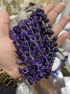 Cuentas de amatista, Cuentas de amatista en forma de gota, Cuentas de amatista lisas, Cuentas de amatista para joyería, Cuentas Plan Beads - Product Image 3