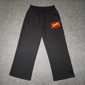 Pantalons en chenille brodés sur mesure pour hommes et femmes, pantalons en coton de qualité supérieure, vêtements streetwear en gros, fabrication de vêtements OEM ODM - Product Image 2