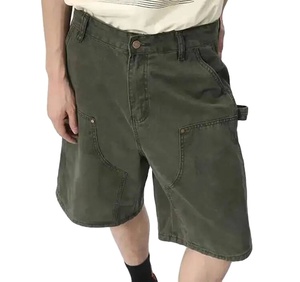 <b>Men's</b> Wear Knee Length Denim Shorts Summer New Multi Pocket Loose Jeans Solid Color new Style Male <b>Overalls</b> - Product Image 1