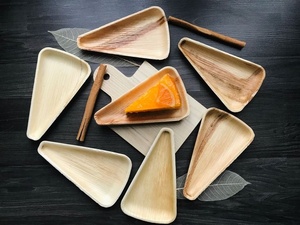 Areca Palm Leaf Disposable <b>Pizza</b> Plates Natural Compostable Food Trays 10 Inches Triangle <b>Shapes</b> Biodegradable Food Platter 2026 - Product Image 5