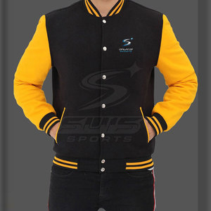 เสื้อแจ็คเก็ตเลตเตอร์แมนผู้ชาย ทรงเข้ารูป ทันสมัย สไตล์ลำลอง อุ่นสบาย เสื้อคลุมสำหรับผู้ชาย - Product Image 3