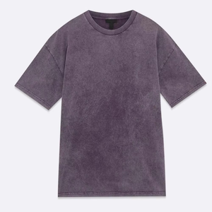 T-shirts pour hommes de haute qualité, style streetwear, avec logo personnalisé, délavés à l'acide, col rond, manches courtes, coupe ample, très demandés - Product Image 6