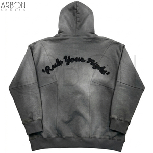 Sweat-shirts en molleton de coton lourd, entièrement personnalisés, fabriqués par le meilleur fournisseur, tendance, confortables, de qualité supérieure, effet usé - Product Image 2