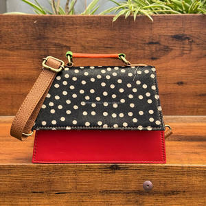 Vintage Animal Print Recycled Leather Crossbody <b>Bag</b> for Women's <b>Shoulder</b> Strap Purse with Flap Closure Eco-Friendly Everyday <b>Bag</b> - Product Image 4