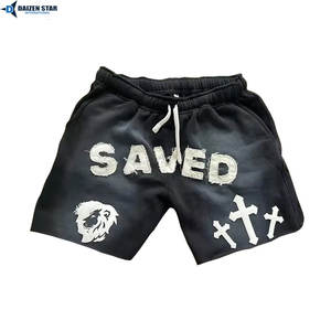 Pantalones Cortos de Algodón de Felpa para Hombre, Tejido de 240 g/m², Color Sólido, Secado Rápido, Transpirables, Ecológicos, con Cordón Ajustable, Bordado, Casual, Personalizados - Product Image 3