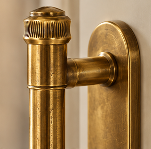 Poignée de porte cylindrique classique, finition dorée, embouts côtelés, poignée décorative pour armoire, quincaillerie de meubles - Product Image 5