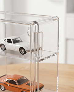 Elegante y Moderno Expositor de Acrílico Transparente para Modelos de Coches de Juguete, Caja de Almacenamiento Apilable a Prueba de Polvo, Estuche de Protección para Coleccionables - Product Image 3