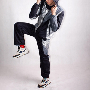 Conjunto Deportivo para Hombre con Bloques de Color, Ropa Deportiva Ligera de Poliéster, Cierre de Cremallera de Manga Larga con Bolsillos Laterales, Ropa de Primavera - Product Image 3