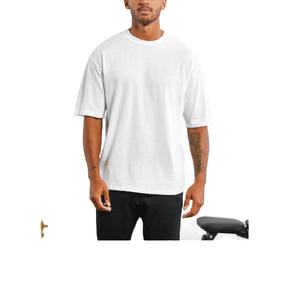 เสื้อยืดคอกลมสำหรับผู้ชายเสื้อผ้าแนวสตรีท100% ลำลองผ้าฝ้ายขนาดใหญ่ระบายอากาศได้ดีมีหลายสีพลัสไซส์ - Product Image 1