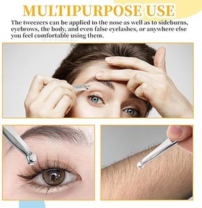 Nose Hair Trimming Tweezer Manual Nose Hair <b>Removal</b> <b>Tool</b> for Salon and Personal Use <b>Pointed</b> Tip Straight Durable Modern Style - Product Image 5
