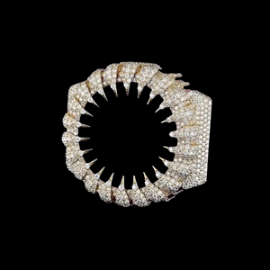 Lunette de montre de luxe à diamants cloutés, personnalisée, entièrement sertie de diamants, cadre de remplacement, accessoire de joaillerie haut de gamme, édition design pour mise à niveau de montre - Product Image 3