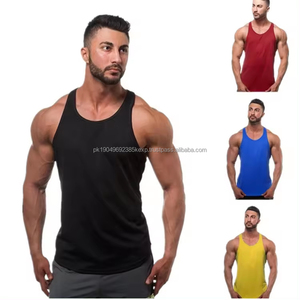 Débardeur décontracté pour homme OEM, en polyester, pour la musculation, le fitness et la salle de sport, voyage, couleur contrastée, sans manches, débardeur - Product Image 1