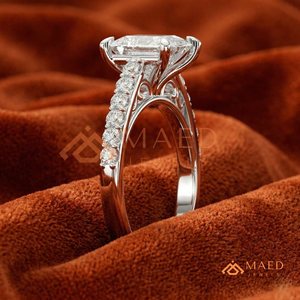 925 Sterling <b>Silver</b> Princess Cut Diamond <b>Solitaire</b> Engagement <b>Ring</b> for Women - Product Image 2