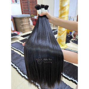 Alta calidad crudo solo donante Top1 hueso recto vietnamita pelucas de cabello humano Genius trama extensiones de cabello cutícula alineada cabello - Product Image 1