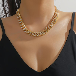 Cadena Cubana de Plata de Ley 925 de Lujo con Diamantes de Moissanita de Corte Brillante de 16 mm, Collar Impresionante para Boda o Compromiso - Product Image 6