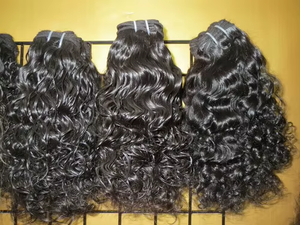 Extensions de cheveux humains Remy indiens bouclés noirs de qualité supérieure, double trame, longue durée, volumineuses, faciles à coiffer, toutes couleurs, décolorables - Product Image 2