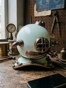 Casco de Buceo Marítimo Mark V, Réplica Decorativa Steampunk Vintage, Coleccionable Náutico Antiguo, Casco Marítimo para Exhibición en el Hogar - Product Image 2