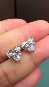 1ct Heart Lab Grown Diamond <b>Stud</b> Earrings: 14K Gold Solitaire, Ethical Jewelry Gift - Product Image 3