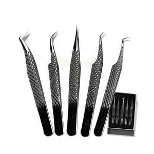 Pince à épiler professionnelle haut de gamme pour cils, en acier inoxydable, préhension précise, durable, avec logo et couleur personnalisés - Product Image 5