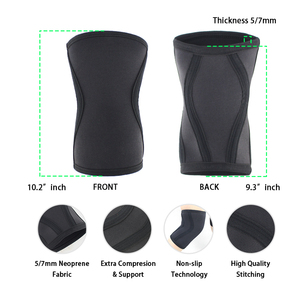 Sports Fitness <b>Knee</b> Sleeve Men's High <b>Elastic</b> Powerlifting Stiff Material 7mm Strong Neoprene Customizable <b>Knee</b> Sleeve Brace - Product Image 6