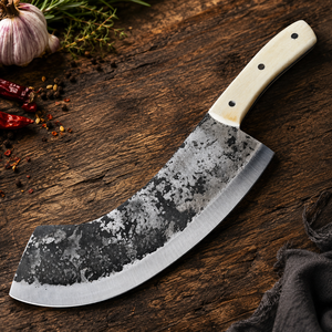 Hand Forged Stainless Steel Turkish Meat Mincer Cleaver Knife Bone Handle Traditional Chef Knife Handmade <b>Kitchen</b> Knives - Product Image 2