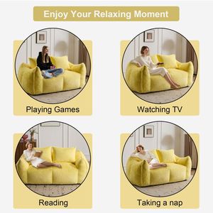 Divano Pouf Ultra Morbido e Soffice, Gigante, per Adulti, Poltrona Lounge Oversize per Interni ed Esterni - Product Image 5