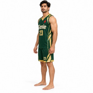 Ensemble d'uniformes de basketball pour l'entraînement, la compétition et la pratique, comprenant un maillot et un short athlétiques respirants et légers, vêtements de sport d'équipe - Product Image 4