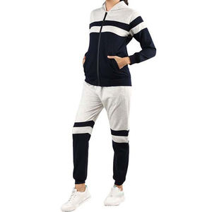 Ensemble de jogging pour femmes de haute qualité, écologique, grande taille, hiver, à capuche, décontracté, fermeture éclair intégrale, respirant, en coton, pour la salle de sport - Product Image 1