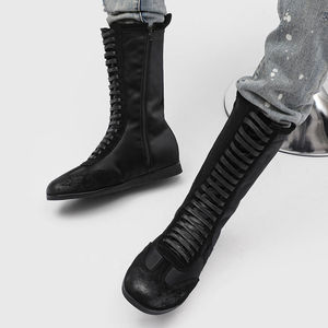 Botas de Boxeo y Esgrima Minimalistas WARZONE SPORTS, Ligeras, de Piel Sintética, con Cordones Cilíndricos y Caña Alta - Product Image 6