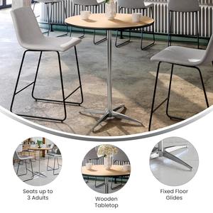 Table de bar en bois moderne pour la vente en gros, idéale pour les espaces commerciaux, mobilier en bois massif durable, parfait pour les bars, cafés, restaurants, hôtels, salons. - Product Image 4